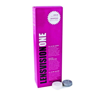 LENSVISION ONE Linsepflegemittel <span>250ml & Behälter</span>